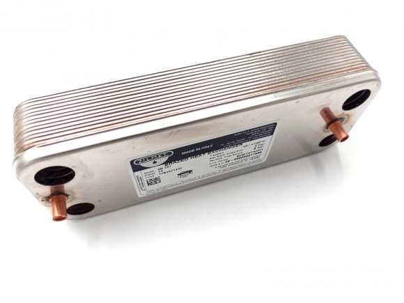 Теплообменник ГВС ZILMET 14 пл BOSCH GAZ 3000 W 87054062870 / BUDERUS Logamax 87054062870 / JUNKERS Appliance,Euroline, Ceraclass 87054062870 / SAUNIER DUVAL Combitek, Duval Semia,Isotwin S1016614
