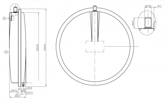 Расширительный бак ZILIO 8 л, G3/8, BIASI 53661 / HERMANN 004002563 / DEMRAD 30003200028 / SIME 5139130 / TIBERIS / ITAITHERM 504000564