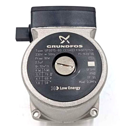 Двигатель циркуляционного насоса Grundfos UPS 15-60 130 подходит для ARISTON / BAXI / BOSCH / BUDERUS / BERETTA / DEMRAD / ELECTROLUX / FERROLI / FONDITAL / HAIER / HERMANN / TIBERIS / ITALTHERM / IMMERGAS / MIZUDO / NOVA FLORIDA / PROTHERM / POLYKRAFT / 