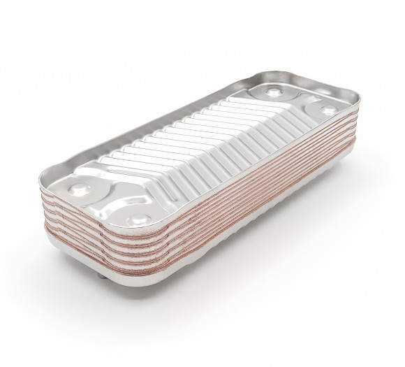 Теплообменник ГВС 12 пл BALTGAZ Turbo 20490565 / BAXI Eco 63041310091, 6304131044, 6304131043 Теплообменник ГВС 12 пл BALTGAZ Turbo 20490565 / BAXI Eco 63041310091, 6304131044, 6304131043