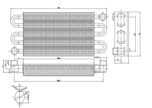 Теплообменник первичный подходит для ARISTON Microgenus, Microsystem 998620 / HAIER L1P20-F21S(T), L1P24-F21S(T) A00104 Теплообменник первичный подходит для ARISTON Microgenus, Microsystem 998620 / HAIER L1P20-F21S(T), L1P24-F21S(T) A00104