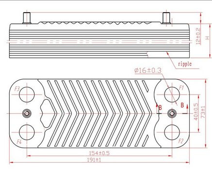 Теплообменник ГВС 14 пл IMMERGAS Mini, Victrix 1.022220 / NEVA LUX 21000605201100 / VIESSMANN Vitopend, Vitodens 7828745 7829304 / TERMET MiniMax Dynamic Z0700.01.20.00 / JUNKERS  Euroline 87054062640