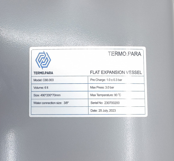Расширительный бак TERMO.PARA 6 л G3/8, для ARISTON / ARDERIA / BALTGAZ / IMMERGAS / FERROLI / HAIER / SIME / UNICAL 13N0000602