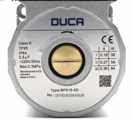 Двигатель насоса циркуляционного DUCA 15-70 118W  21 мм подходит для котлов ARISTON / VAILLANT / FONDITAL / VIESSMANN / PROTHERM / FERROLI / NOVA FLORIDA / NEVA LUX / KOREASTAR, по часовой, 21 мм