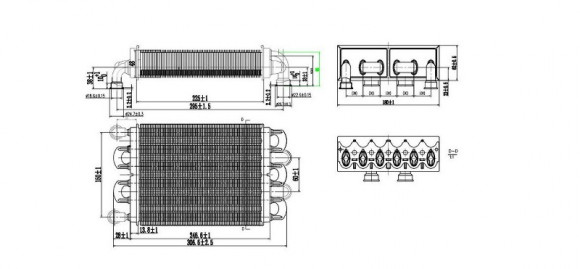 Теплообменник битермический IMMERGAS Star 1.024398 / ARISTON Egis, As  65106300 / BIASI Binova BI1592100 / UNICAL Idea 95263474 / RODA Vortech One